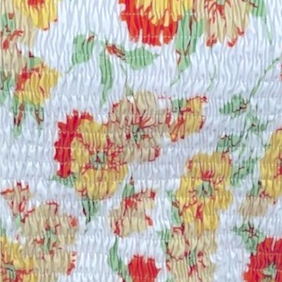 Faithfull the Brand Loucetta Dress Palermo Floral Orange Print Size Small 4 - Picture 3 of 9